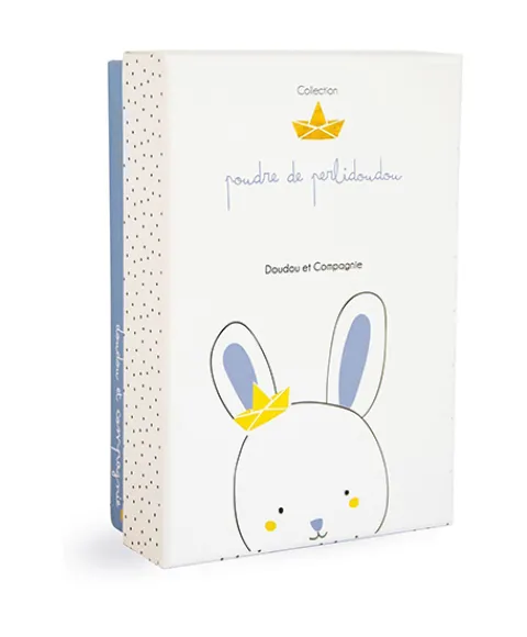 Doudou et Compagnie Mini doudou attache sucette lapin matelot bleu - 15 cm> Petit Format|Doudou Plat