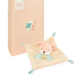 Doudou et Compagnie Mini Doudou renard plat orange - 19 cm> Petit Format|Doudou Plat