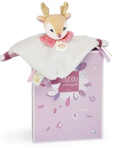 Doudou et Compagnie Mini doudou renne beige - 20 cm> Petit Format|Doudou Plat
