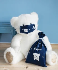 Doudou et Compagnie Ours Collection blanc poudré - 60 cm> Peluches Géantes|Les Ours En Peluche