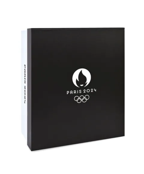 Doudou et Compagnie Ours en peluche blanc avec veste noire JO2024 - 40 cm - Collection Premium> Peluches|Les Ours En Peluche