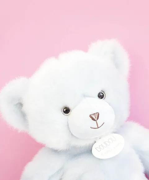 Doudou et Compagnie Ours en peluche bleu glacé - Collection - 37 cm> Peluches|Les Ours En Peluche