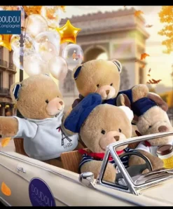 Doudou et Compagnie Ours Peluche Sweat Tour Eiffel 28 cm : Souvenir Paris><noscript><img width=