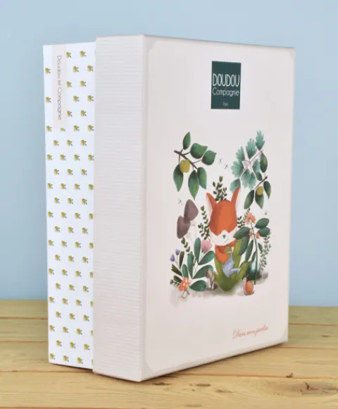 Doudou et Compagnie Pantin doudou® Renard - Romarin - 28 cm> Doudou Mouchoir|Peluches