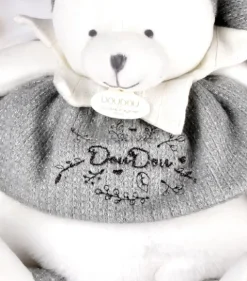 Doudou et Compagnie Peluche eveil Bébé Ours Gris - 30 cm - Collection Anniversaire><noscript><img width=