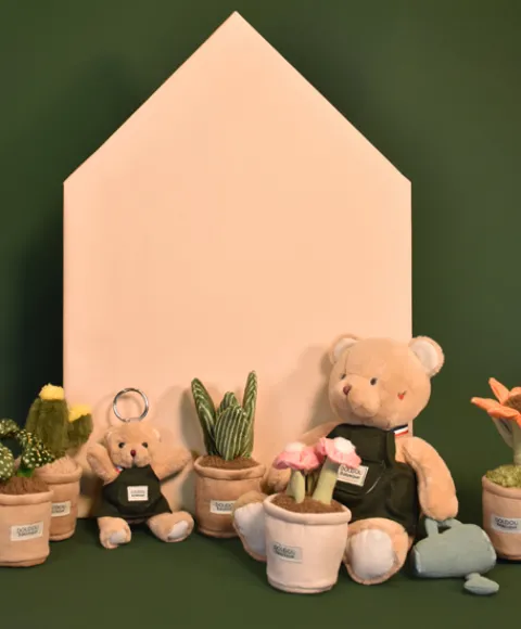 Doudou et Compagnie Peluche fleur - 9 cm - Botanique - Rose> Peluche Adulte|Peluches