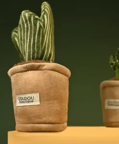 Doudou et Compagnie Peluche fleur - 9 cm - Botanique - Vert rayures jaunes> Peluche Adulte|Peluches