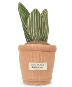 Doudou et Compagnie Peluche fleur - 9 cm - Botanique - Vert rayures jaunes> Peluche Adulte|Peluches