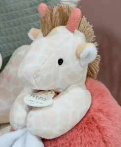 Doudou et Compagnie Peluche girafe avec doudou mouchoir - 15 cm><noscript><img width=