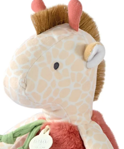 Doudou et Compagnie Peluche girafe beige et orange - 30 cm> Peluches