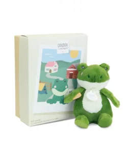 Doudou et Compagnie Peluche grenouille - 17 cm - DOUDOU de la ferme avec boite sonore><noscript><img width=