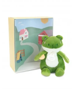Doudou et Compagnie Peluche grenouille - 17 cm - DOUDOU de la ferme avec boite sonore><noscript><img width=