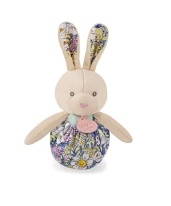 Doudou et Compagnie Peluche lapin pop-up - Vert amande et corail><noscript><img width=