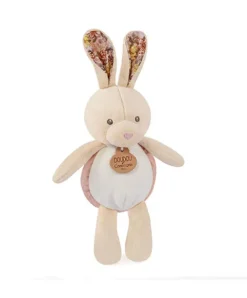 Doudou et Compagnie Peluche lapin pop-up - Vert amande et corail><noscript><img width=