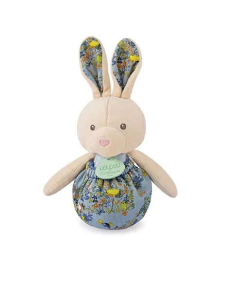 Doudou et Compagnie Peluche lapin Pâques pop-up - Bleu> Petit Format|Balles Sensorielles