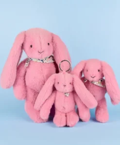 Doudou et Compagnie Peluche lapin rose 25 cm - Lapin Fleurette><noscript><img width=