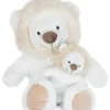 Doudou et Compagnie Peluche lion avec Bébé - 25 cm - Unicef> Peluches