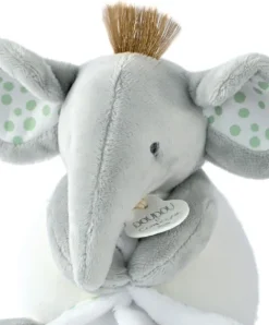 Doudou et Compagnie Peluche éléphant avec doudou mouchoir - 15 cm><noscript><img width=
