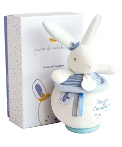 Doudou et Compagnie Peluche musicale lapin matelot bleu - 14 cm><noscript><img width=