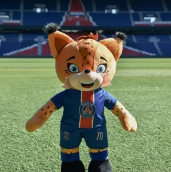 Doudou et Compagnie Peluche officielle PSG - Mascotte Germain Le Lynx - 35 cm><noscript><img width=