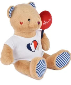 Doudou et Compagnie Peluche Ours beige - Bisous - 25 cm><noscript><img width=