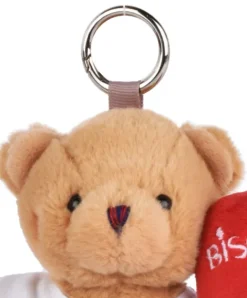 Doudou et Compagnie Peluche Ours beige porte cle - Bisous - 15 cm><noscript><img width=