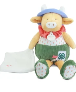 Doudou et Compagnie Peluche vache verte Aneth avec doudou - 28 cm> Peluches|Peluche Avec Doudou