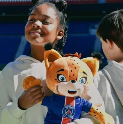 Doudou et Compagnie Peluche XXL PSG Mascotte Officielle - Germain Le Lynx 50 cm> Peluches Géantes|Peluches