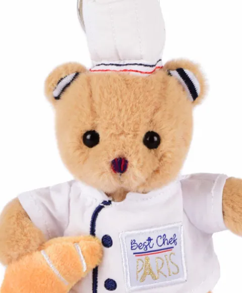 Doudou et Compagnie Porte clé Ours cuistot chef - 15 cm> Peluches|Les Ours En Peluche