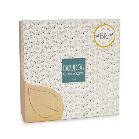 Doudou et Compagnie Poupée en coton BIO bleue et blanche - Pollen - 25 cm> Poupées De Chiffon