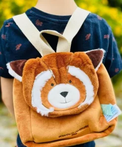 Doudou et Compagnie Sac à dos bebe PANDA ROUX - 20 x 20 x 10 cm - Unicef> Sacs