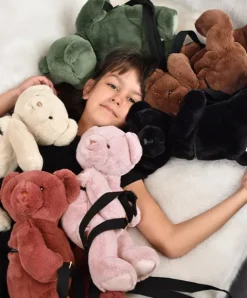 Doudou et Compagnie Sac bandouliere - Ours en peluche Vert Kaki - 30 cm><noscript><img width=