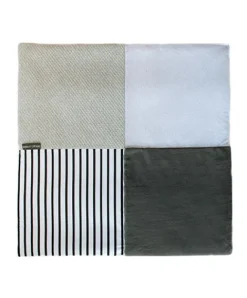 Doudou et Compagnie Tapis de jeu Bébé - Gris / blanc - 100 X 100 cm> Les Tapis
