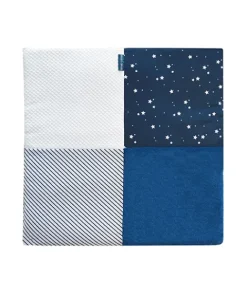 Doudou et Compagnie Tapis d'éveil Bébé - Bleu marine/ Blanc - 100 X 100 cm> Les Tapis