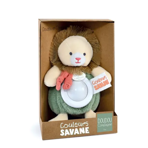 Doudou et Compagnie Veilleuse bébé Lion -15 cm> Veilleuses