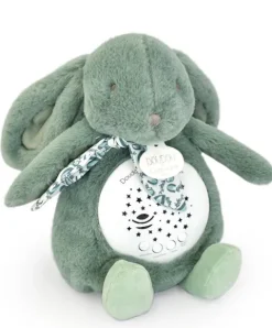 Doudou et Compagnie Veilleuse Lapin Musicale Projection mur avec chansons Douces - Vert> Veilleuses