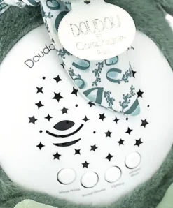 Doudou et Compagnie Veilleuse Lapin Musicale Projection mur avec chansons Douces - Vert> Veilleuses