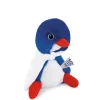 Doudou et Compagnie Allez les Bleus - Peluche poussin bleu Cocorico avec cape supporter - 20 cm
