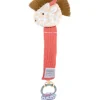 Doudou et Compagnie Attache sucette girafe - 18 cm - Corail