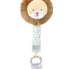 Doudou et Compagnie Attache sucette Lion - Couleurs Savane - 18 cm - Vert