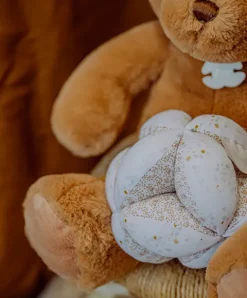 Doudou et Compagnie Balle d'activités Lapin de sucre - Blanc - 15 cm