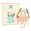 Doudou et Compagnie Boite à musique rose LAPIN CIBOULETTE - 20 cm