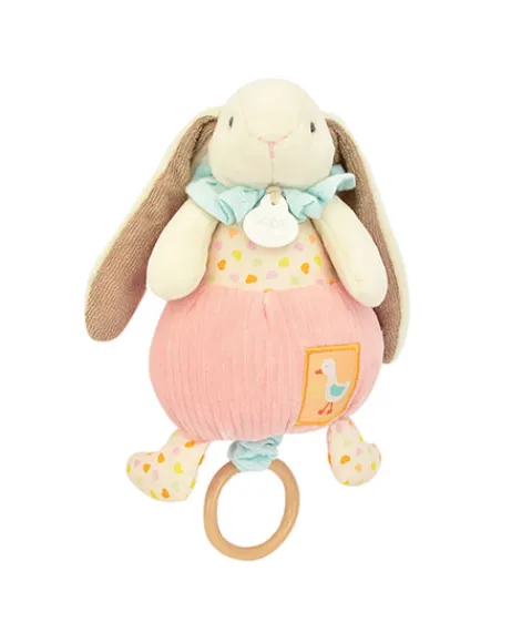 Doudou et Compagnie Boite à musique rose LAPIN CIBOULETTE - 20 cm