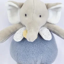 Doudou et Compagnie Boite a musique bebe - Elephant bleu - 20 cm
