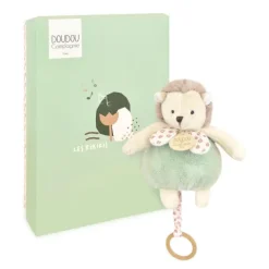 Doudou et Compagnie Boite a musique bebe - Hérisson vert - 20 cm
