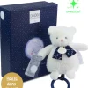 Doudou et Compagnie Boite a musique luminescente ours - 17 cm - Clair de Lune