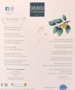 Doudou et Compagnie Boite a musique Renard - Romarin - 20 cm