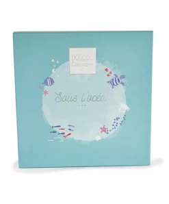 Doudou et Compagnie Cape de bain bébé poisson vert - 80 x 80 cm