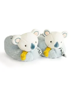 Doudou et Compagnie Chaussons bébé avec hochets Yoca le koala - 0/6 mois