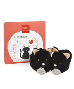 Doudou et Compagnie Chaussons bébé Chat noir - 0-6 mois